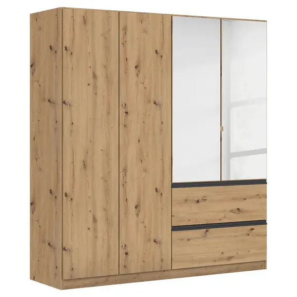 Rauch Möbel ŠATNÍ SKŘÍŇ S OTOČNÝMI DVEŘMI, dub artisan, 181/197/54 cm