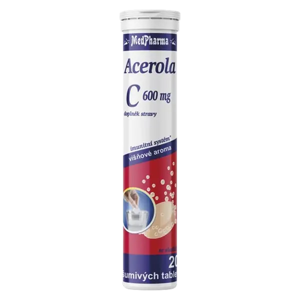 MEDPHARMA Vitamin C 600 mg Acerola 20 šumivých tablet