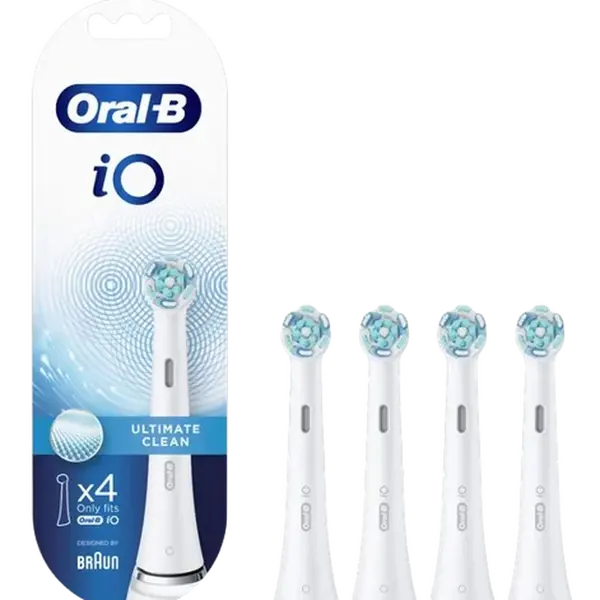 ORAL-B iO Series Ultimate Clean, kartáčkové hlavy, bílé 4 ks