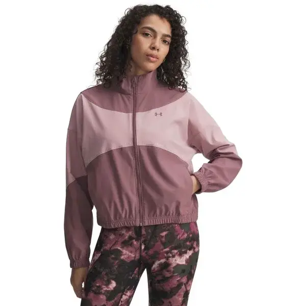 Under Armour RIVAL WOVEN JACKET Dámska bunda, vínová, veľkosť