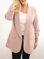 Kesi Włoski Dámska sako Plus Size elegantná tmavý pudrový ruž