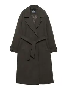 Pull&Bear Prechodný kabát  tmavohnedá