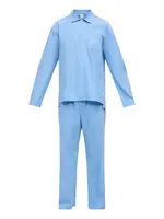 Calvin Klein Underwear Dlhé pyžamo 'HERITAGE'  námornícka modrá / svetlomodrá