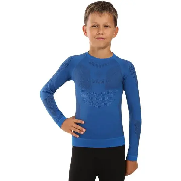 KILPI NATHAN Chlapčenské bezšvové termo tričko, modrá, veľkosť 10Y