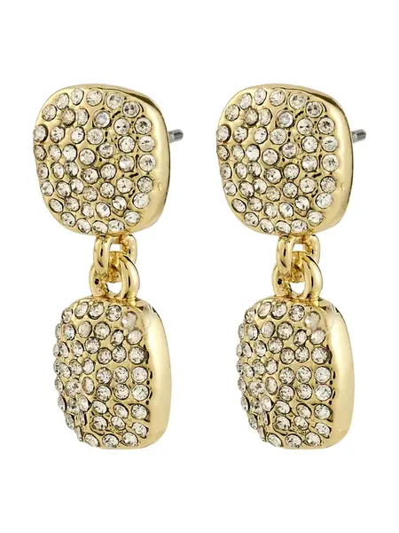 Pilgrim Náušnice 'Ember'  zlatá / priehľadná