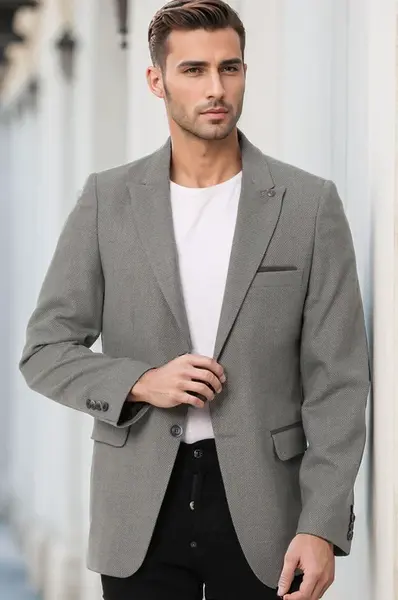 Pánske sako svetlosivé