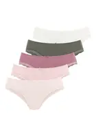 LASCANA Nohavičky  tmavozelená / rosé / púdrová / tmavoružová / biela