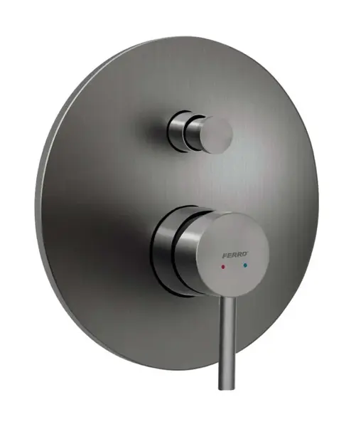 Novaservis Ferro Ciriculus - Baterie pod omítku, pro 2 spotřebiče, s tělesem, gun metal BCK7PGM