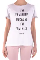 Bílé tričko Pinko s potiskem