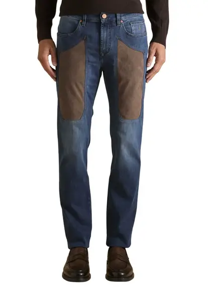 Jeans Jeckerson s koženými detaily