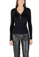 Černé triko s dlouhým rukávem Morgan De Toi