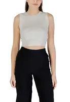 Bílý crop top Jacqueline De Yong