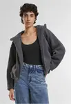 Women's short sweatshirt Sherpa gray