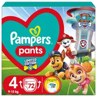PAMPERS Active Baby Pants Paw Patrol Kalhotkové plenky vel. 4, 9-15 kg, 72 ks