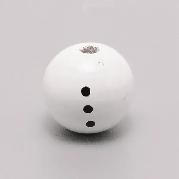 Painted Natural Wood Beads