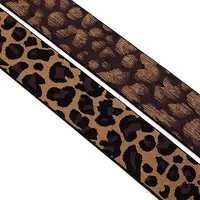 Leopard Print Pattern Flat Nylon Elastic Band
