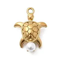 304 Stainless Steel & ABS Plastic Pearl Pendants