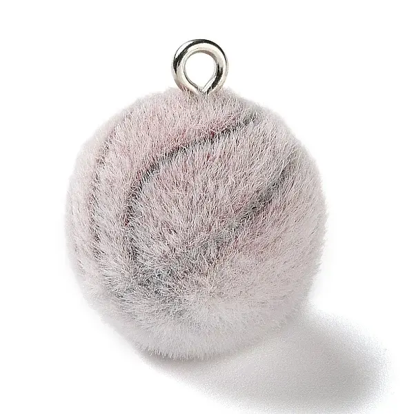 Flocking Opaque Sports Theme Resin Pendants