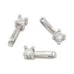 Brass Micro Pave Cubic Zirconia Charms
