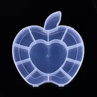 Apple Plastic Bead Storage Containers