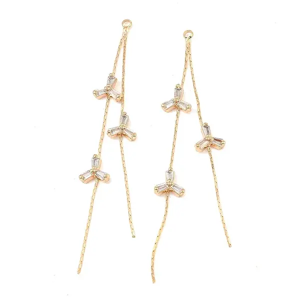 Brass Micro Pave Cubic Zirconia Big Pendants