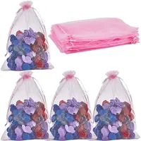 30pcs Large Organza Pouches Portable Shoes Bag Travel Storage Drawstring Bags