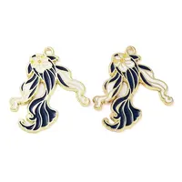 Rack Plating Alloy Enamel Pendants