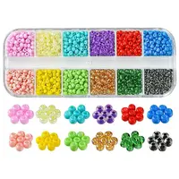 54G 12 Colors Baking Paint & Transparent Glass Seed Beads