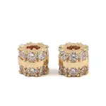 Brass Micro Pave Cubic Zirconia Beads