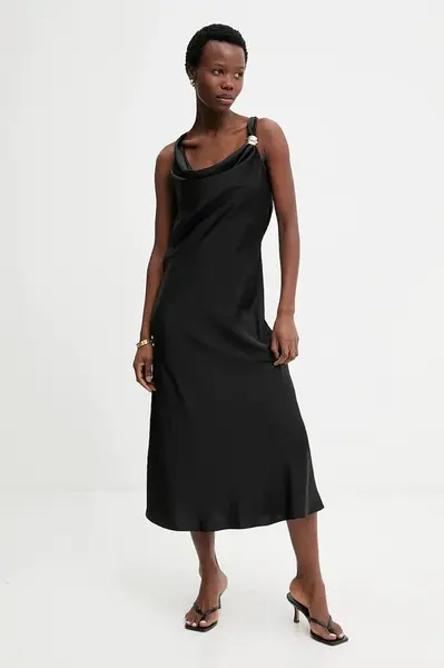 Šaty Answear.LAB černá barva, midi