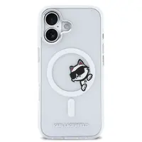 Zadní kryt Karl Lagerfeld IML Choupette Peekaboo MagSafe pro Apple iPhone 17, transparentní