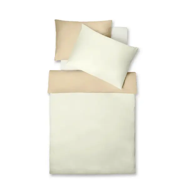 Fleuresse OBOUSTRANNÉ POVLEČENÍ, makosatén, krémová, pískové barvy, 140/200 cm