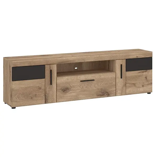 Komoda RTV Grano GRNF02 2D1S dub viking/pvc dub viking/pvc šedý vesmír