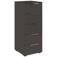 Rauch Möbel KOMODA, barvy grafitu, barvy chromu, 40/100/42 cm