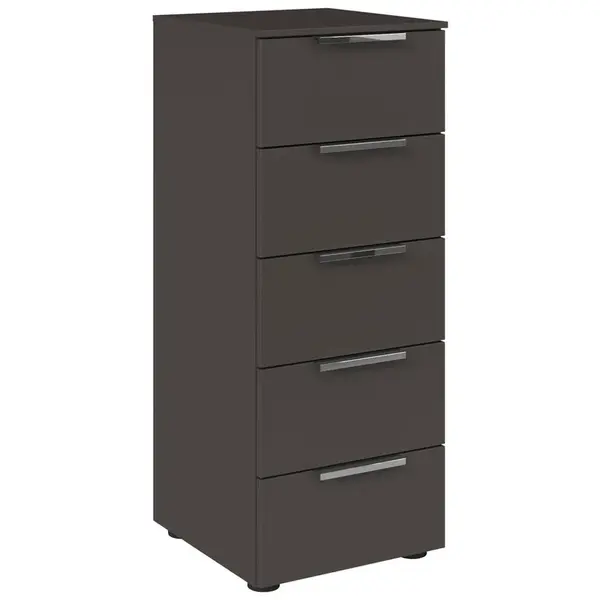 Rauch Möbel KOMODA, barvy grafitu, barvy chromu, 40/100/42 cm