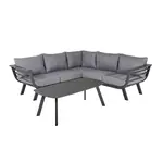 Gardenson TERASOVÁ SEDACÍ SOUPRAVA 3dílné, kov, plast, textil
