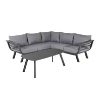 Gardenson TERASOVÁ SEDACÍ SOUPRAVA 3dílné, kov, plast, textil