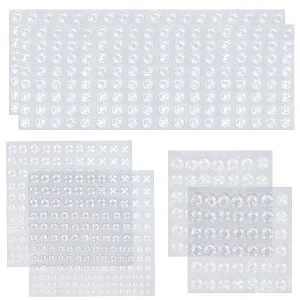 Flat Round Acrylic Rhinestone Stickers