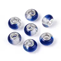 Transparent Resin Rondelle European Beads