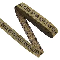 10M Ethnic Style Polyester Flower Jacquard Ribbon