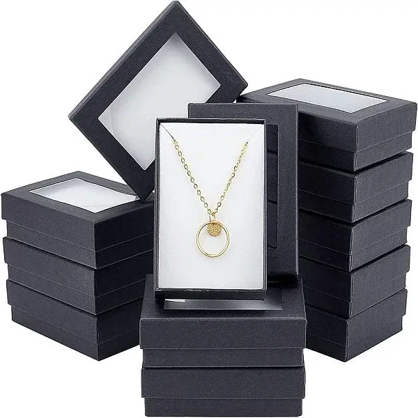 Rectangle Valentines Day Presents Packages Cardboard Jewelry Set Boxes