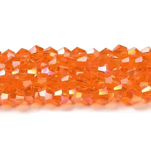Transparent Electroplate Glass Beads Strands