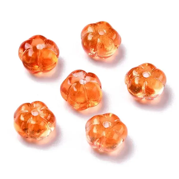 Autumn Theme Transparent Glass Beads