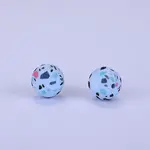 Printed Round Silicone Focal Beads