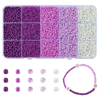 225G 5 Styles Glass Seed Beads