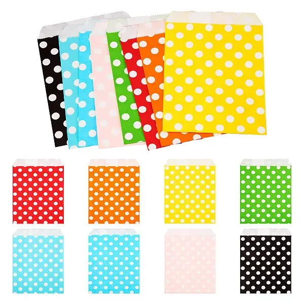 40Pcs 8 Colors Kraft Paper Bags