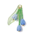 Glass Seed Beaded Magnolia Flower Pendants