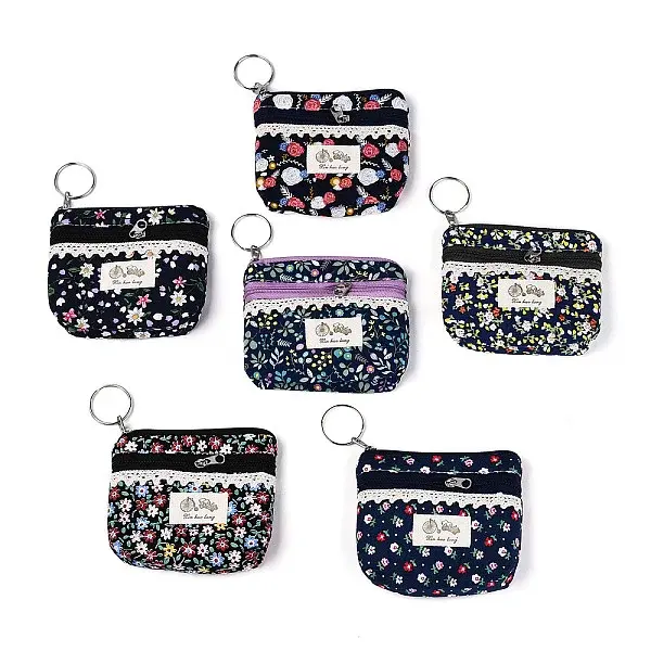 Flower Pattern Cotton Cloth Wallets