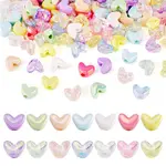 112Pcs 14 Styles UV Plating Transparent and Opaque Acrylic Beads