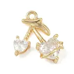 Brass Micro Pave Clear Cubic Zirconia Pendants